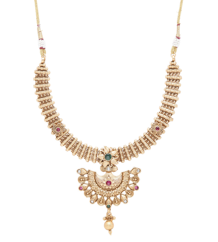 YouBella Jewellery Celebrity Inspired Gold Plated Necklace Jewellery Set for Girls and Women